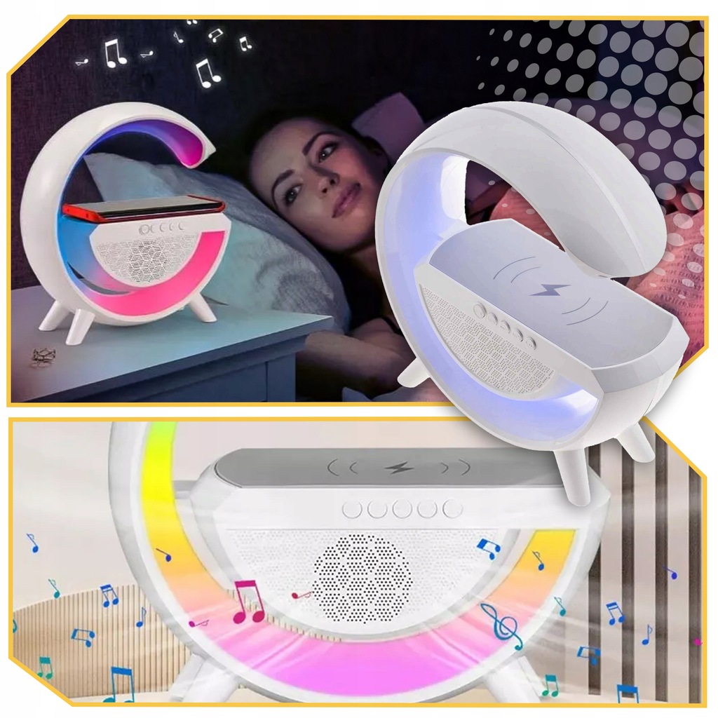 GŁOŚNIK BLUETOOTH BEZPRZEWODOWY PRZENOŚNY MOBILNY PODŚWIETLENIE RGB XXL Zawiera baterie tak